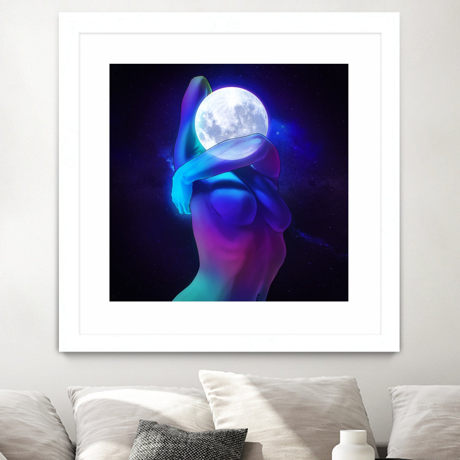 Moon Head by Francois Martin Painchaud on GIANT ART - blue character design