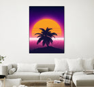 Retrowave Palm Sunset by Muhammad Daffa Umar on GIANT ART - black photo illustration