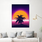 Retrowave Palm Sunset by Muhammad Daffa Umar on GIANT ART - black photo illustration