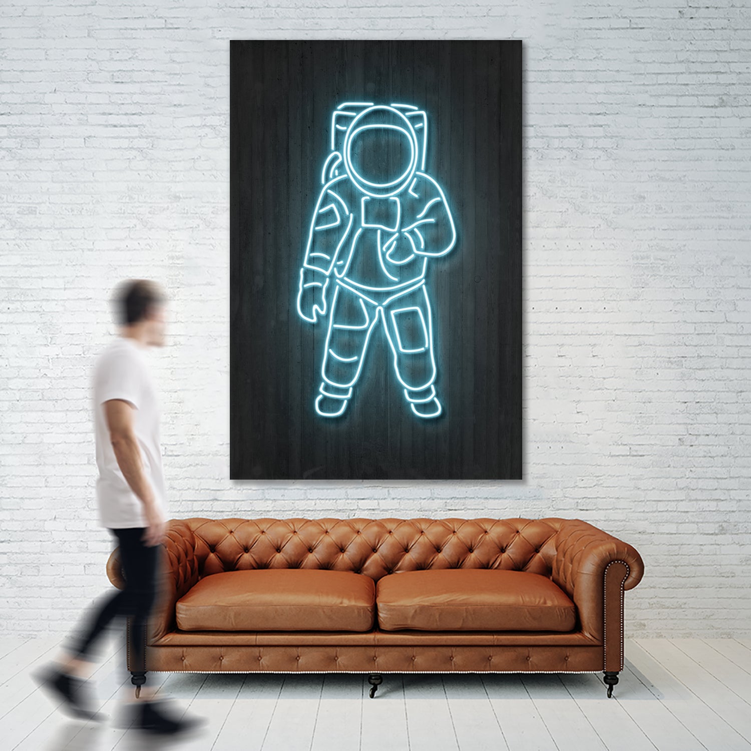 Astronaut by Octavian Mihai Mielu on GIANT ART - blue digital painting