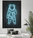 Astronaut by Octavian Mihai Mielu on GIANT ART - blue digital painting