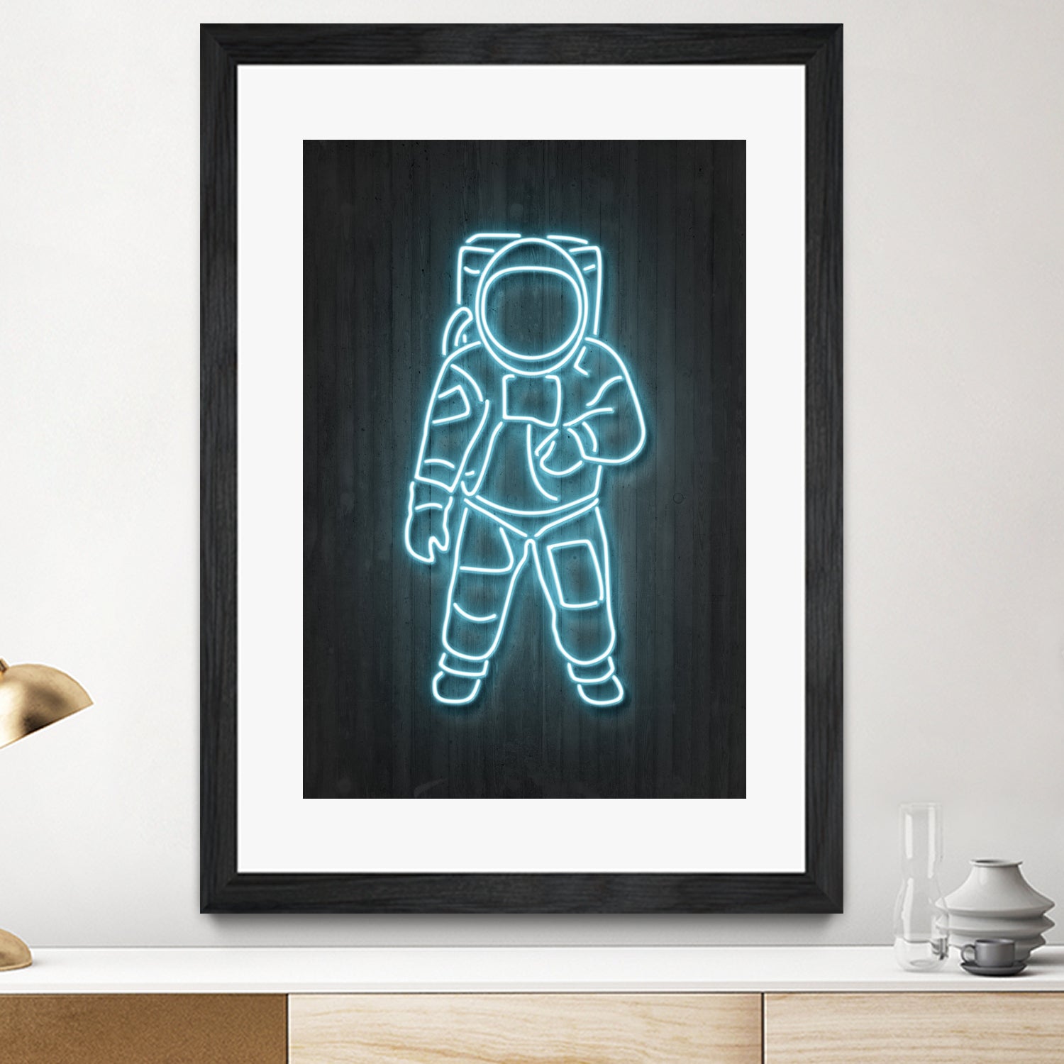 Astronaut by Octavian Mihai Mielu on GIANT ART - blue digital painting