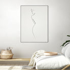 One Line nude by Christophe Louis on GIANT ART - brown digital drawing