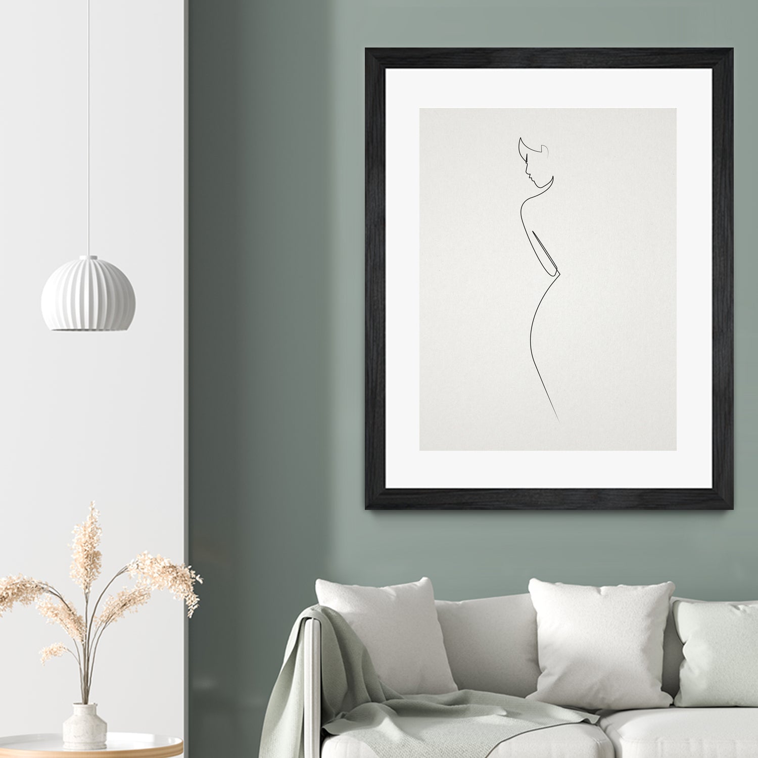 One Line nude by Christophe Louis on GIANT ART - brown digital drawing