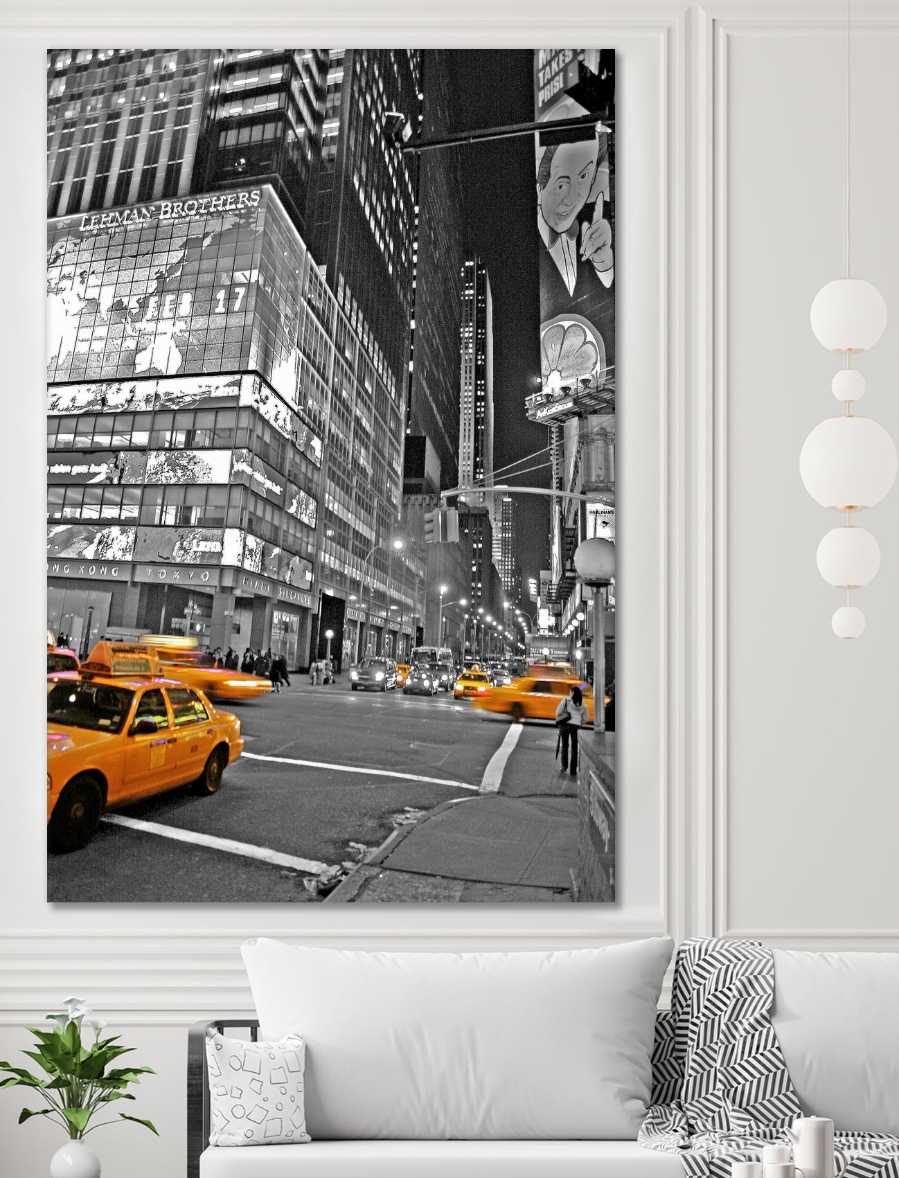 NYC - Yellow Cabs - Lehman Brothers by Ralph Frankenberg on GIANT ART - black photo illustration