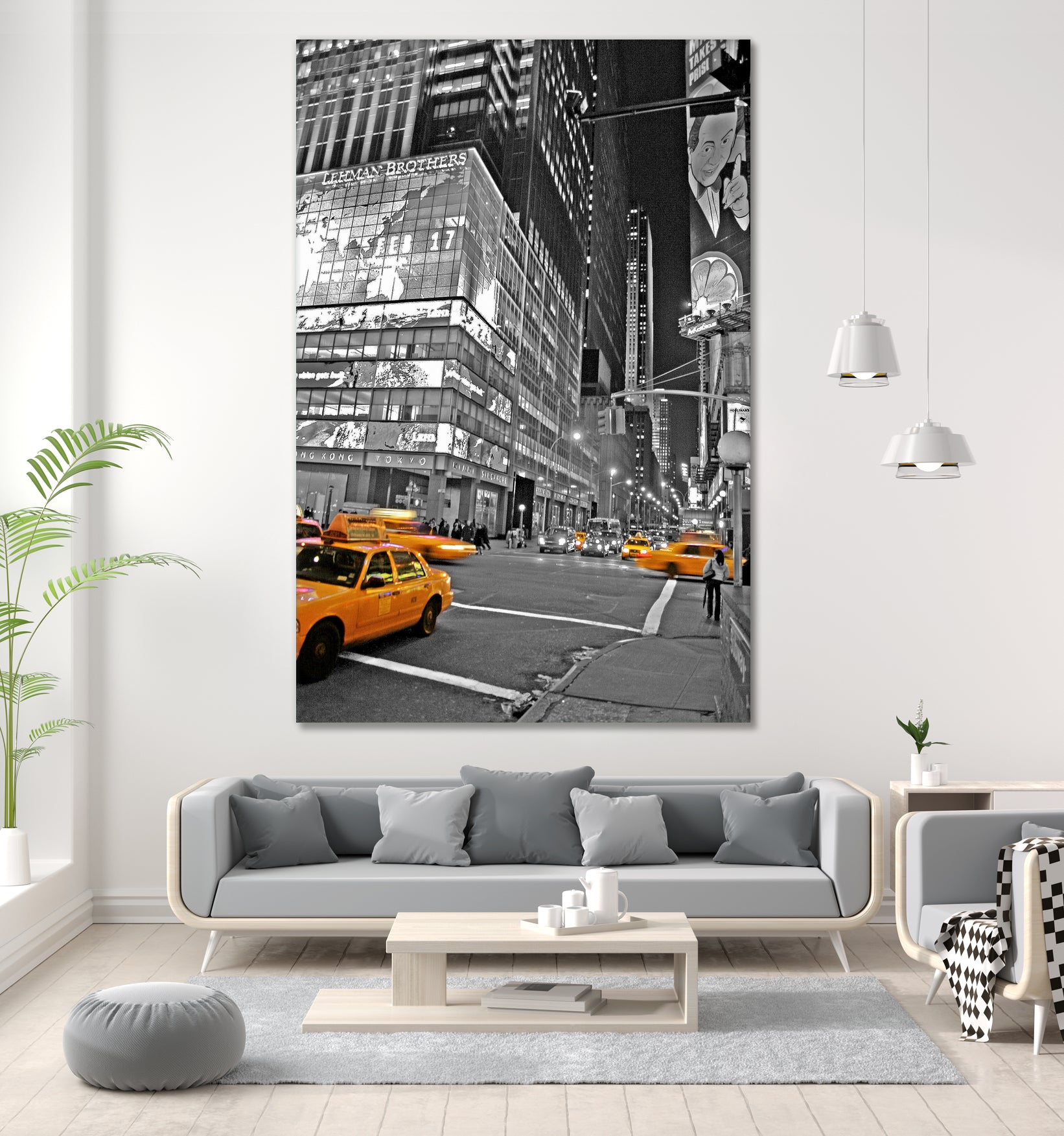 NYC - Yellow Cabs - Lehman Brothers by Ralph Frankenberg on GIANT ART - black photo illustration