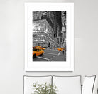 NYC - Yellow Cabs - Lehman Brothers by Ralph Frankenberg on GIANT ART - black photo illustration