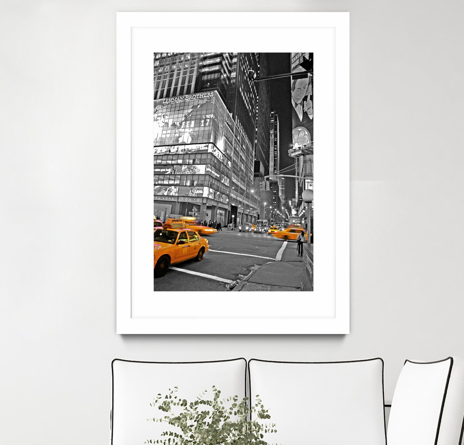 NYC - Yellow Cabs - Lehman Brothers by Ralph Frankenberg on GIANT ART - black photo illustration