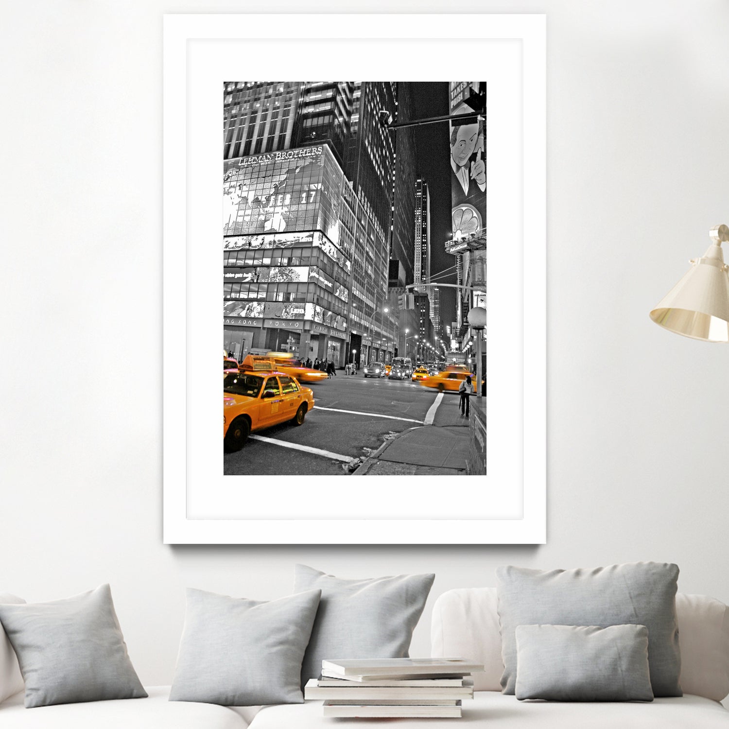 NYC - Yellow Cabs - Lehman Brothers by Ralph Frankenberg on GIANT ART - black photo illustration