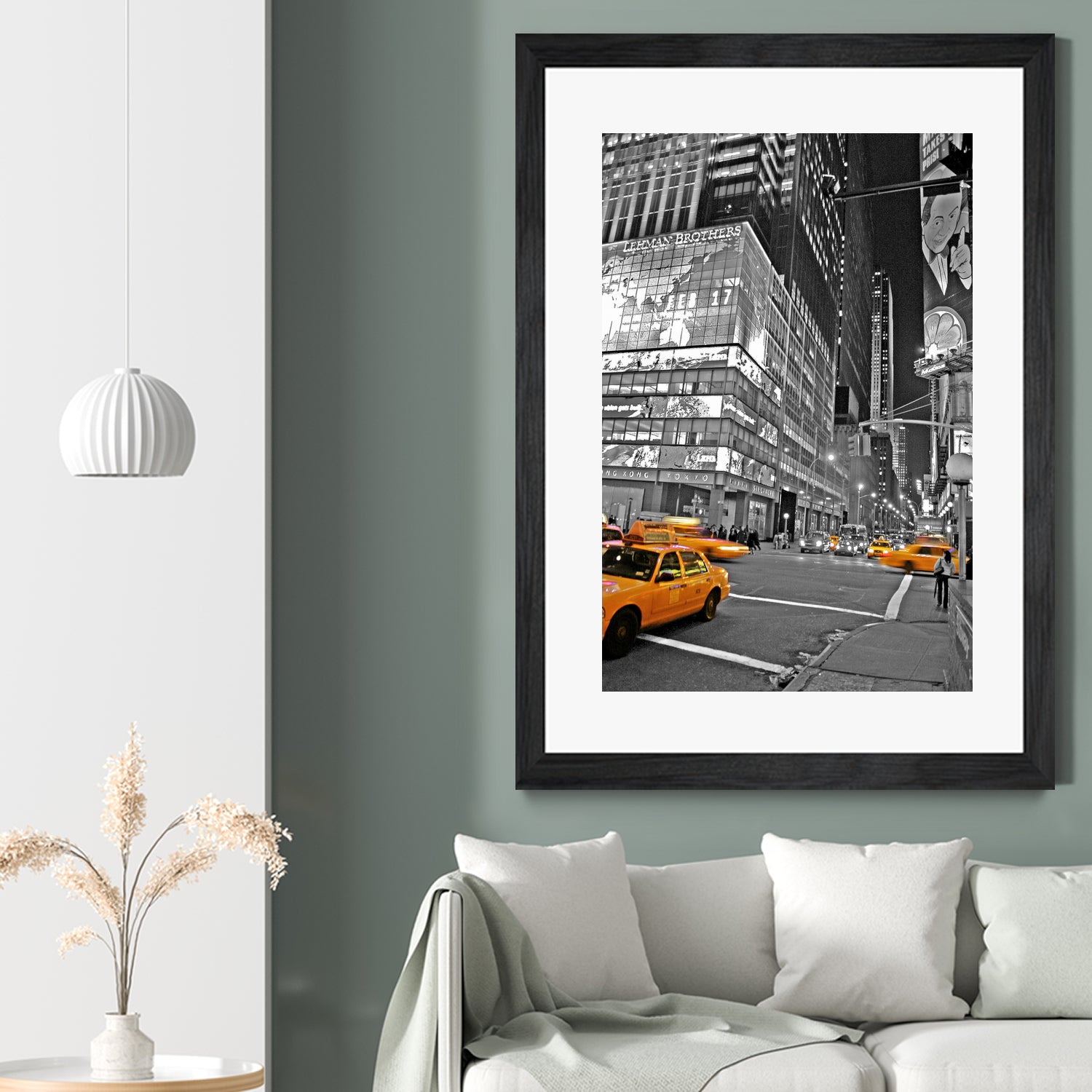 NYC - Yellow Cabs - Lehman Brothers by Ralph Frankenberg on GIANT ART - black photo illustration