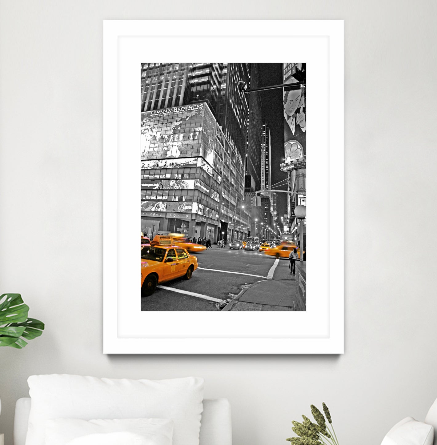 NYC - Yellow Cabs - Lehman Brothers by Ralph Frankenberg on GIANT ART - black photo illustration