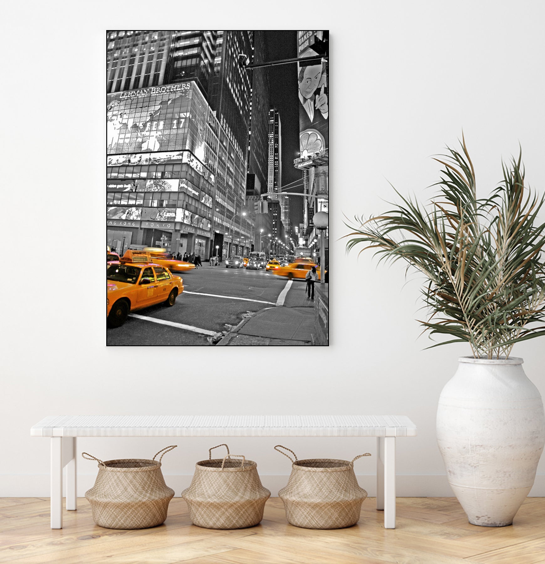 NYC - Yellow Cabs - Lehman Brothers by Ralph Frankenberg on GIANT ART - black photo illustration