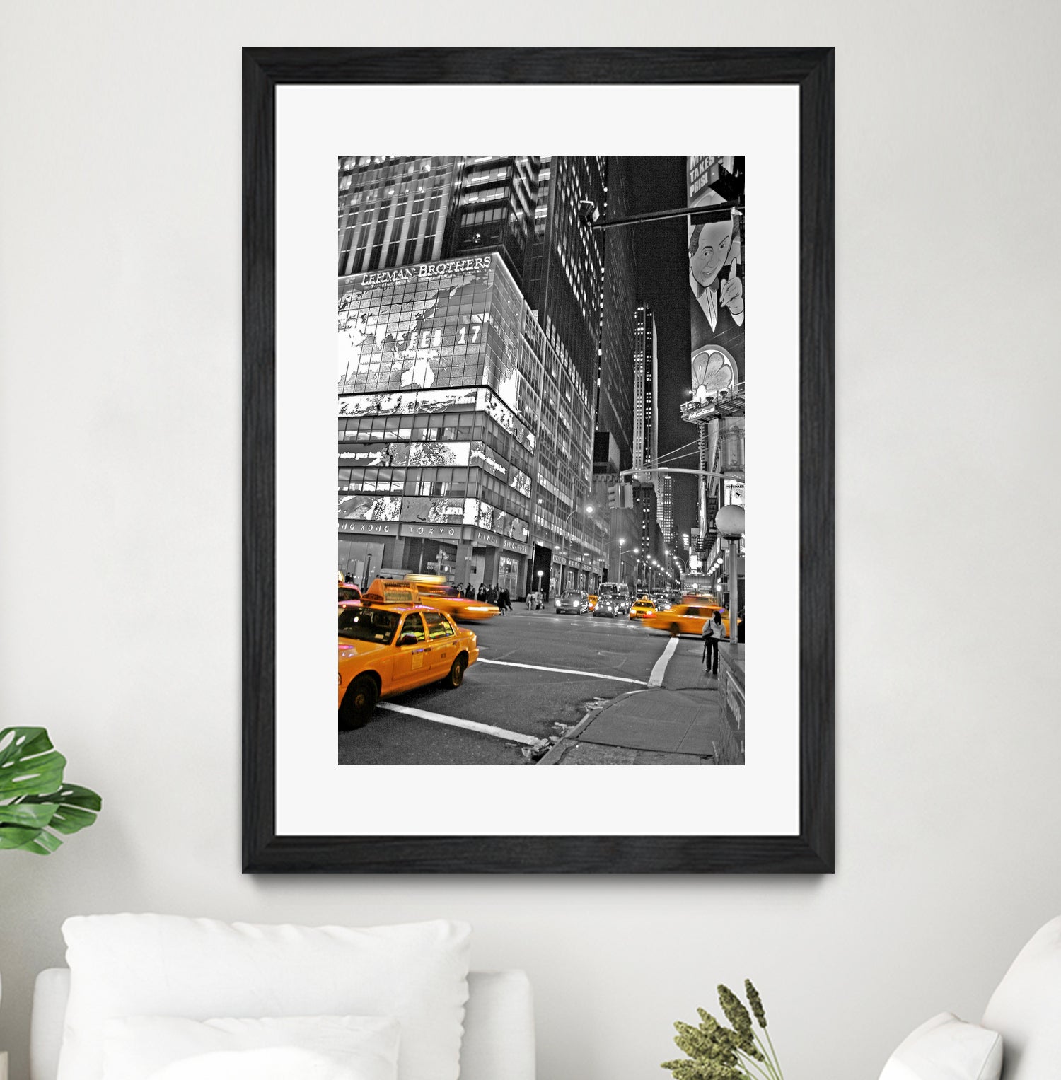 NYC - Yellow Cabs - Lehman Brothers by Ralph Frankenberg on GIANT ART - black photo illustration