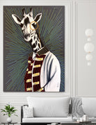 Mr giraffe by eugenia retana on GIANT ART - gray mixed media