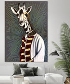 Mr giraffe by eugenia retana on GIANT ART - gray mixed media