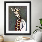 Mr giraffe by eugenia retana on GIANT ART - gray mixed media