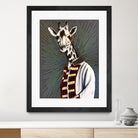 Mr giraffe by eugenia retana on GIANT ART - gray mixed media