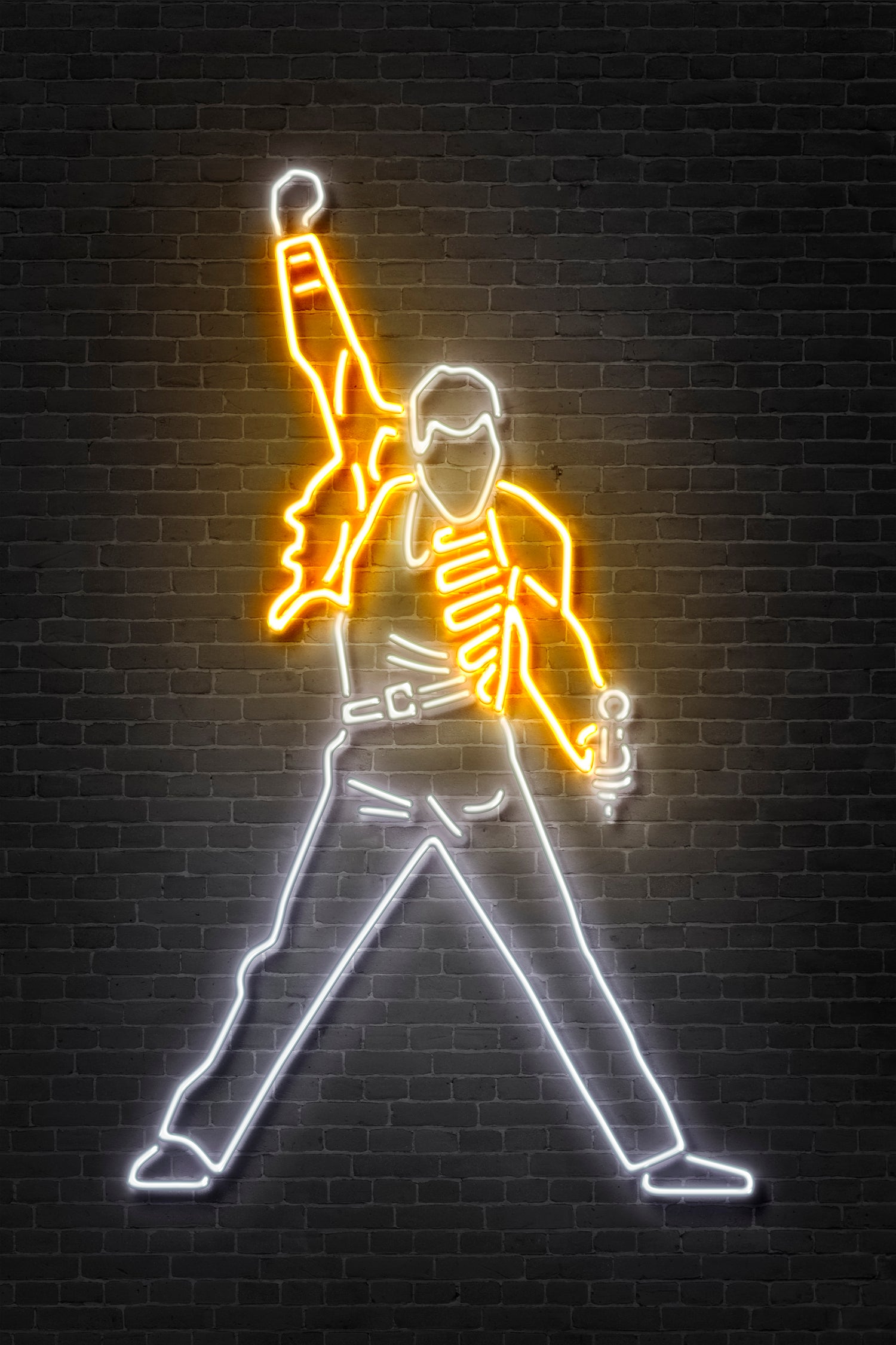 Freddy Mercury by Octavian Mihai Mielu on GIANT ART - yellow 3d art