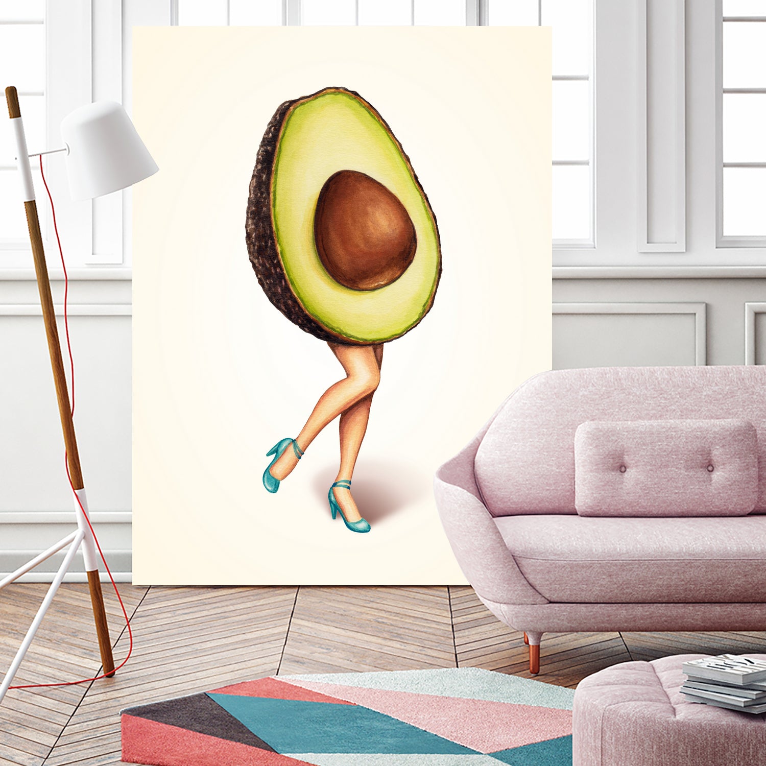 Avocado Girl by Kelly Gilleran on GIANT ART - green mixed media