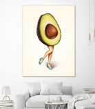 Avocado Girl by Kelly Gilleran on GIANT ART - green mixed media