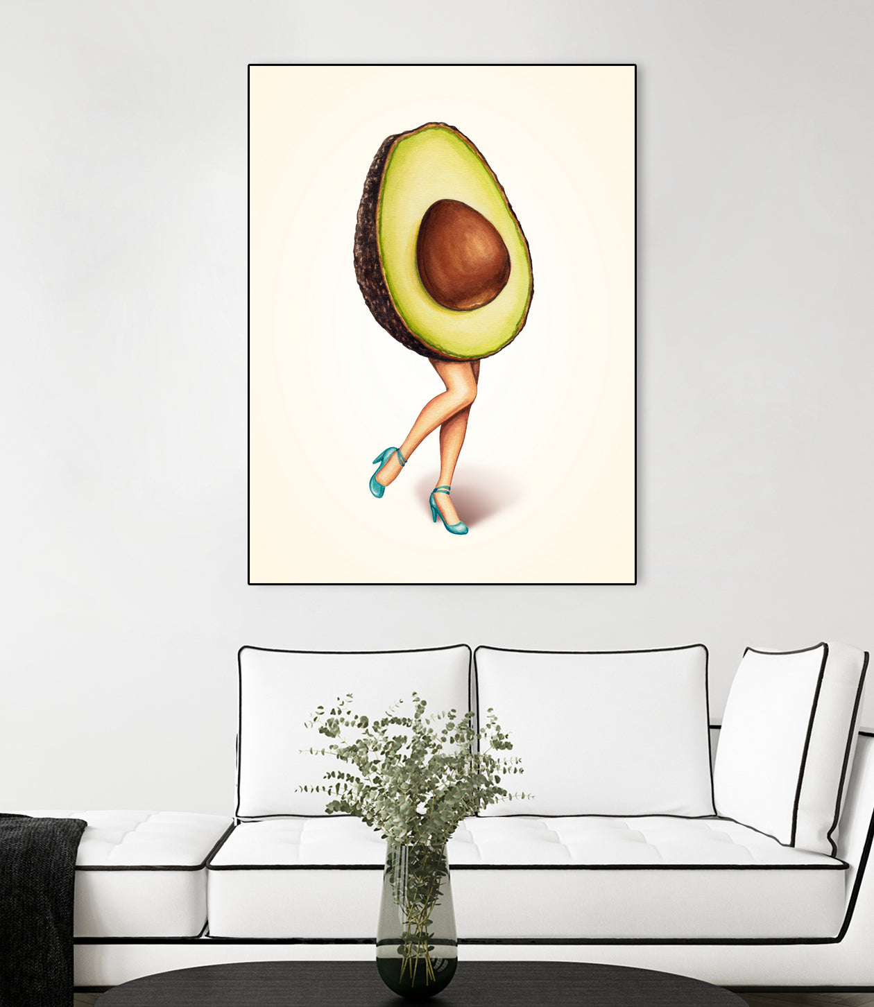 Avocado Girl by Kelly Gilleran on GIANT ART - green mixed media