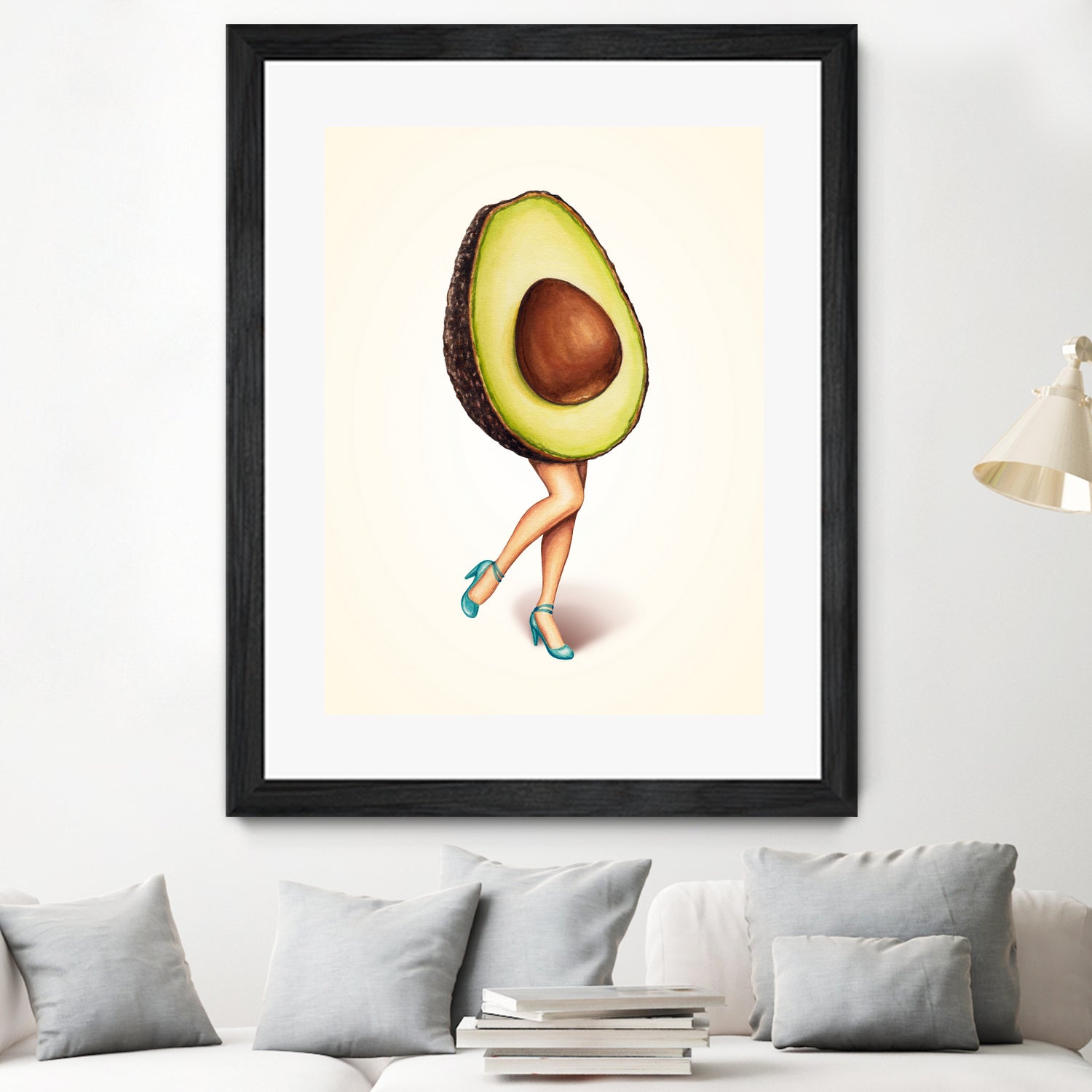 Avocado Girl by Kelly Gilleran on GIANT ART - green mixed media