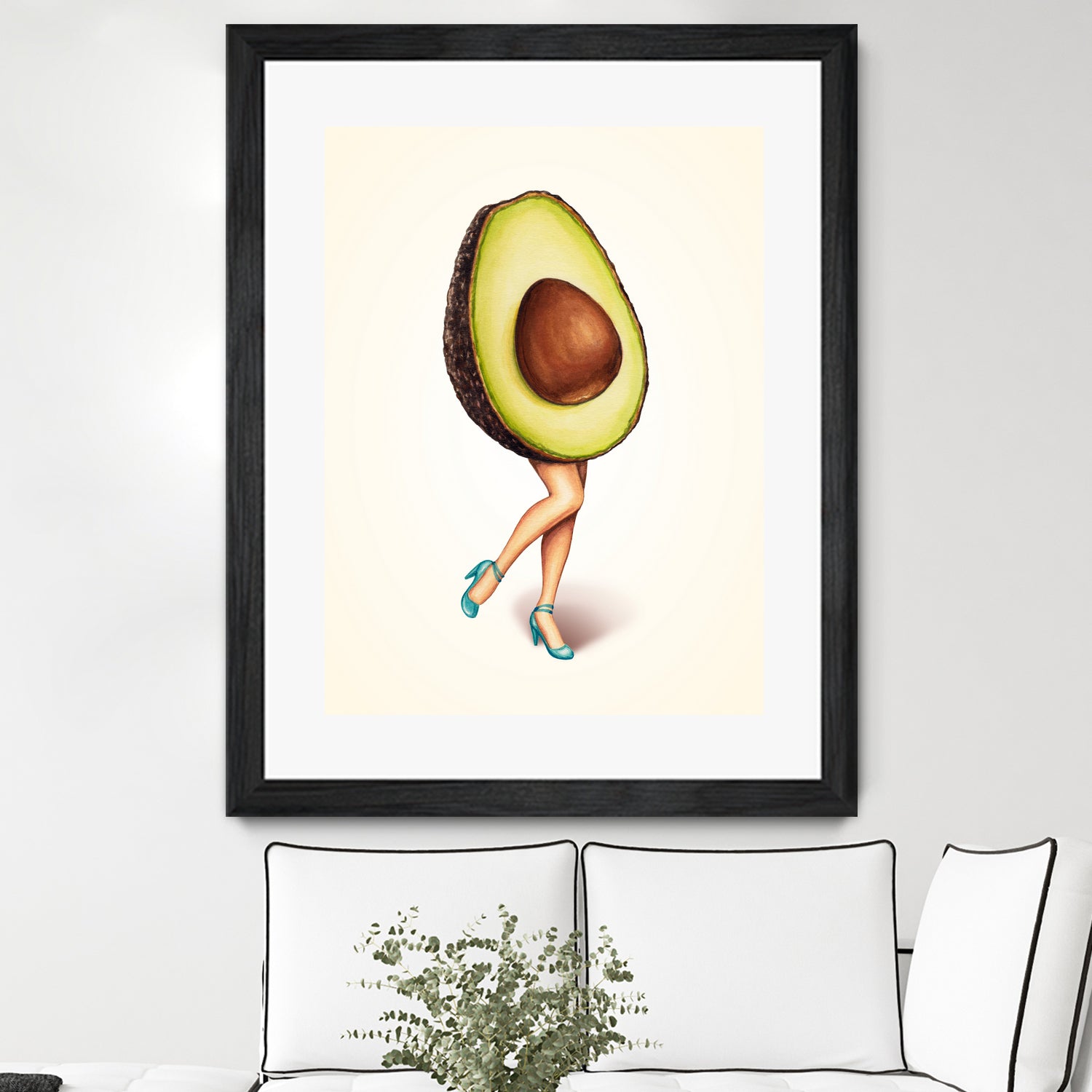 Avocado Girl by Kelly Gilleran on GIANT ART - green mixed media