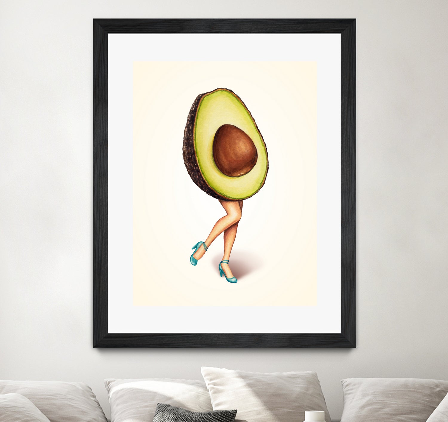 Avocado Girl by Kelly Gilleran on GIANT ART - green mixed media