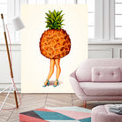 Pineapple Girl by Kelly Gilleran on GIANT ART - yellow mixed media