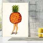 Pineapple Girl by Kelly Gilleran on GIANT ART - yellow mixed media