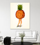 Pineapple Girl by Kelly Gilleran on GIANT ART - yellow mixed media