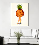 Pineapple Girl by Kelly Gilleran on GIANT ART - yellow mixed media