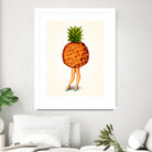 Pineapple Girl by Kelly Gilleran on GIANT ART - yellow mixed media