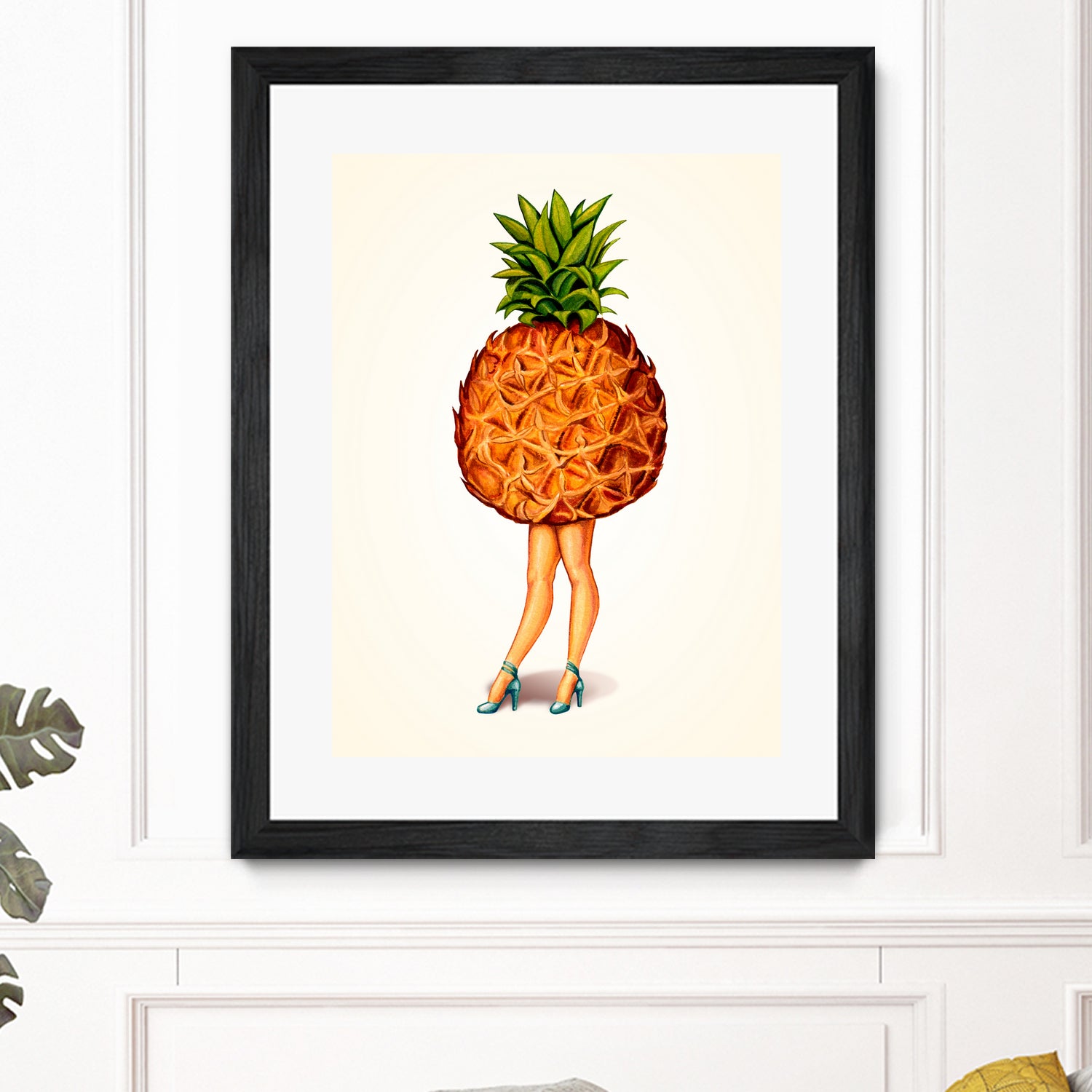 Pineapple Girl by Kelly Gilleran on GIANT ART - yellow mixed media