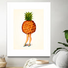 Pineapple Girl by Kelly Gilleran on GIANT ART - yellow mixed media