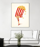 Popcorn Girl by Kelly Gilleran on GIANT ART - white mixed media