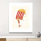 Popcorn Girl by Kelly Gilleran on GIANT ART - white mixed media