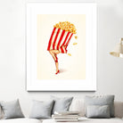 Popcorn Girl by Kelly Gilleran on GIANT ART - white mixed media