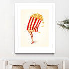 Popcorn Girl by Kelly Gilleran on GIANT ART - white mixed media