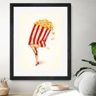 Popcorn Girl by Kelly Gilleran on GIANT ART - white mixed media