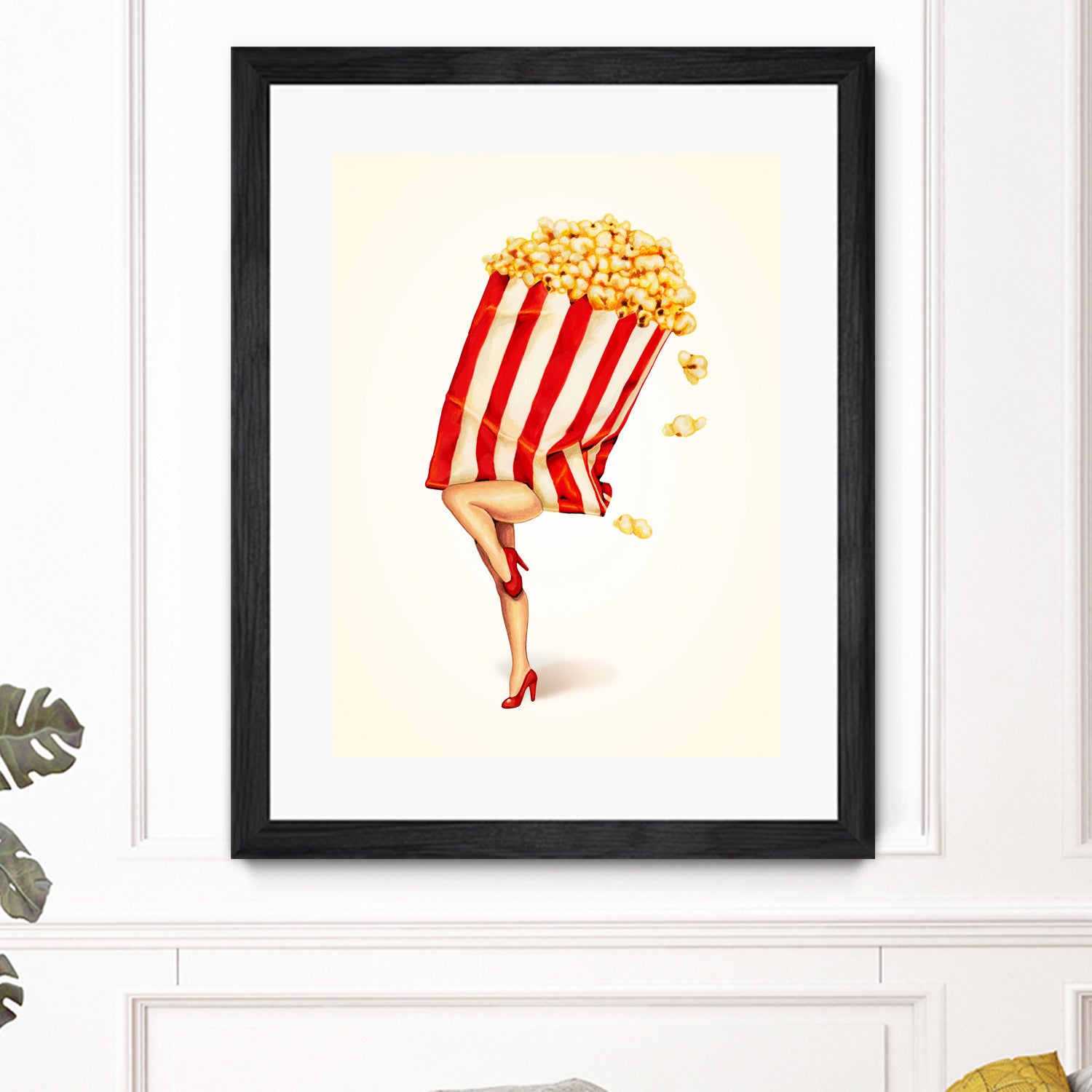 Popcorn Girl by Kelly Gilleran on GIANT ART - white mixed media