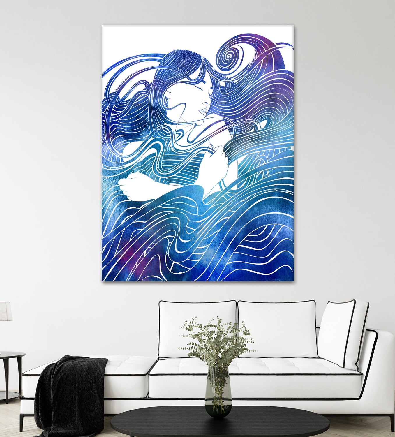 Nereid CXXXVI by Stevyn Llewellyn on GIANT ART - blue digital painting