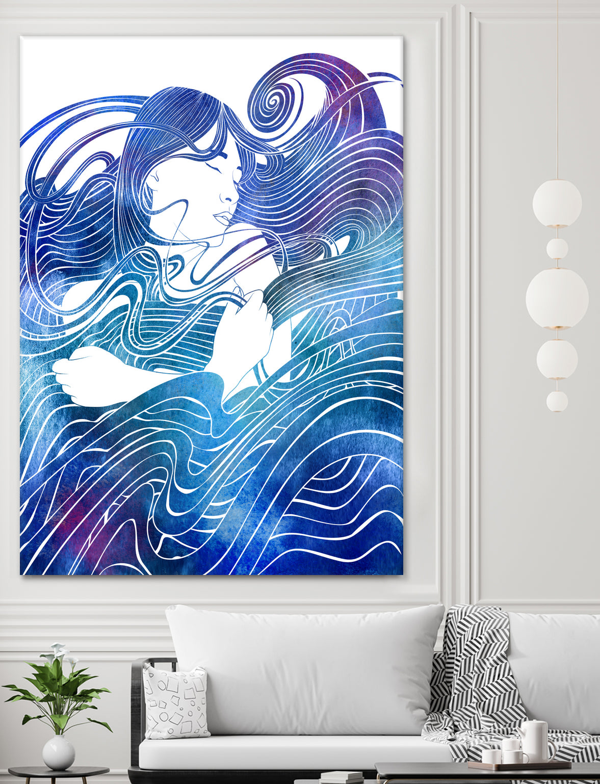 Nereid CXXXVI by Stevyn Llewellyn on GIANT ART - blue digital painting