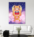 Sailor Moon by Enrique Valles on GIANT ART - orange vector illustration