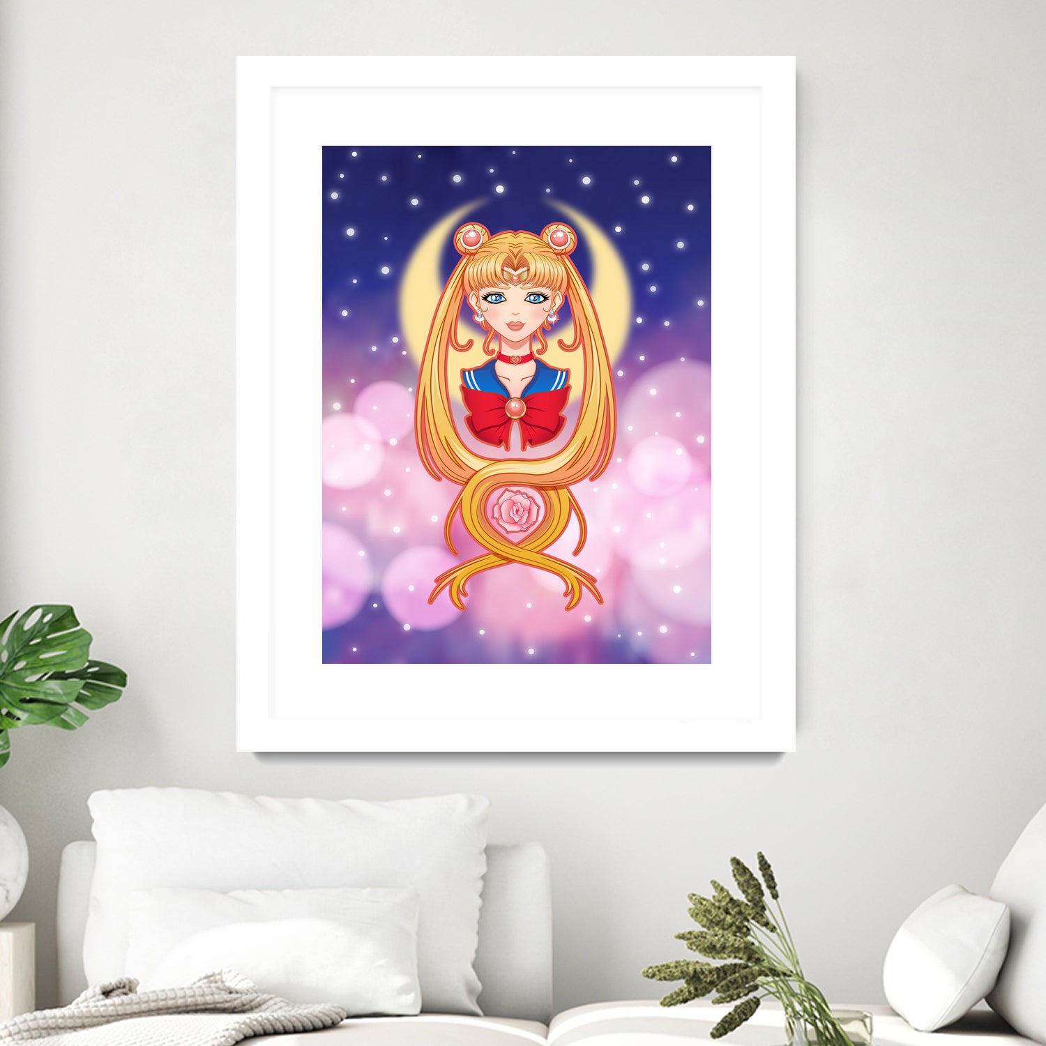 Sailor Moon by Enrique Valles on GIANT ART - orange vector illustration