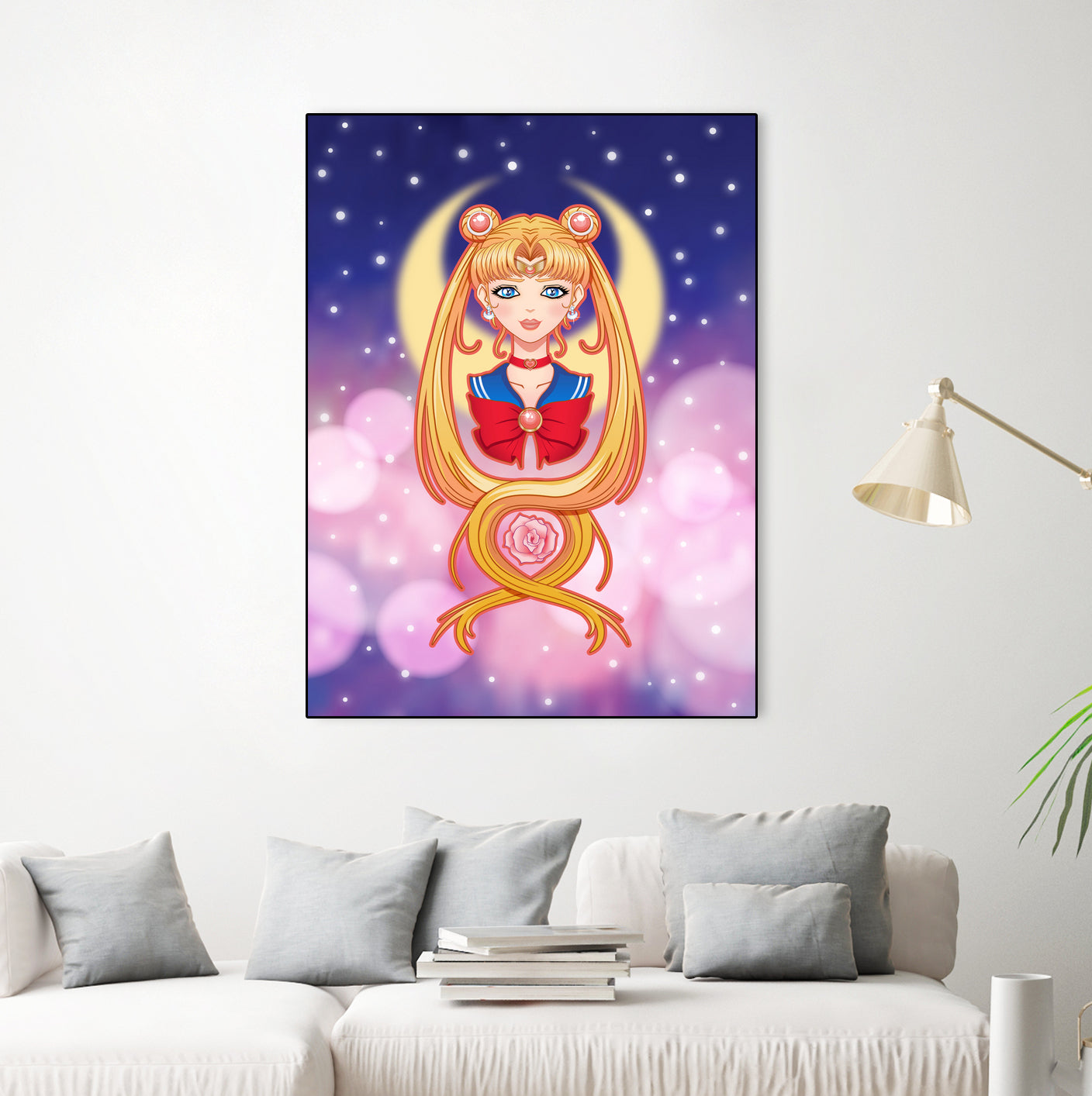 Sailor Moon by Enrique Valles on GIANT ART - orange vector illustration