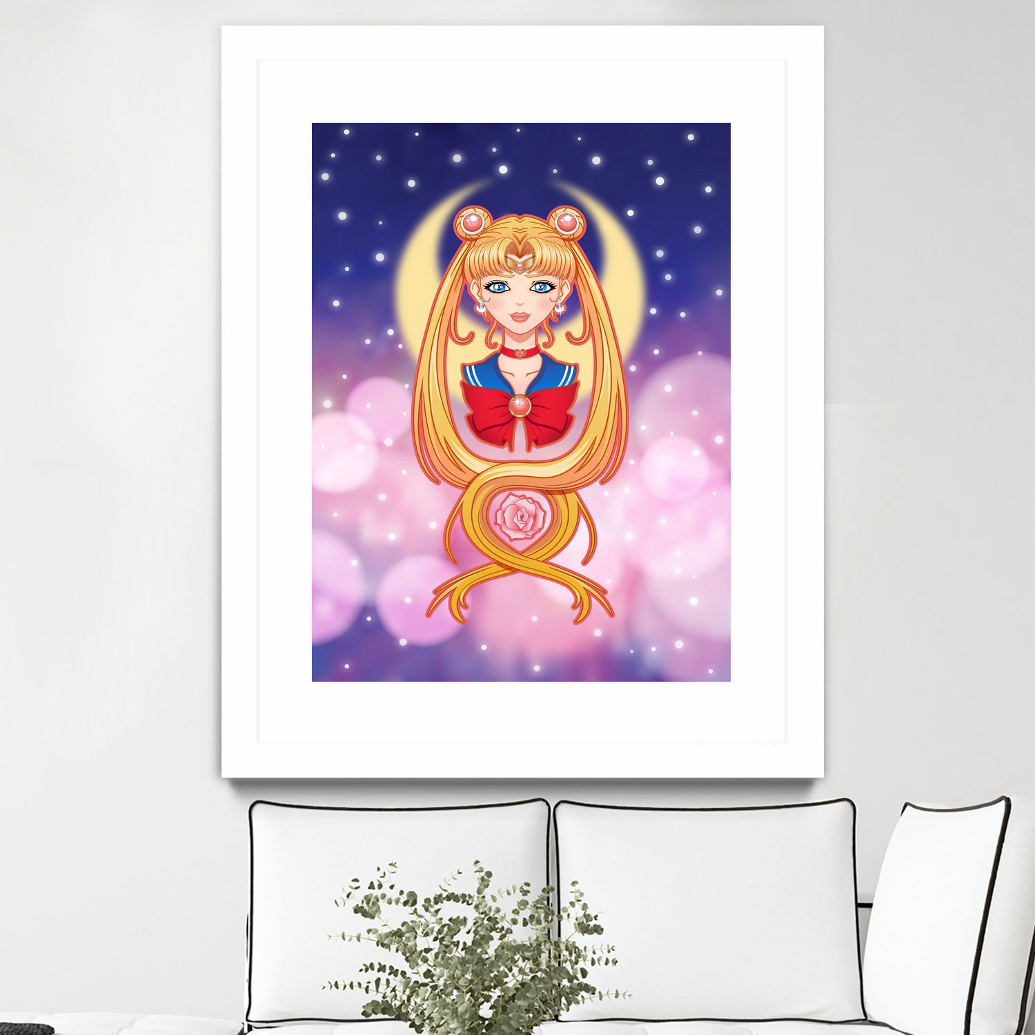 Sailor Moon by Enrique Valles on GIANT ART - orange vector illustration