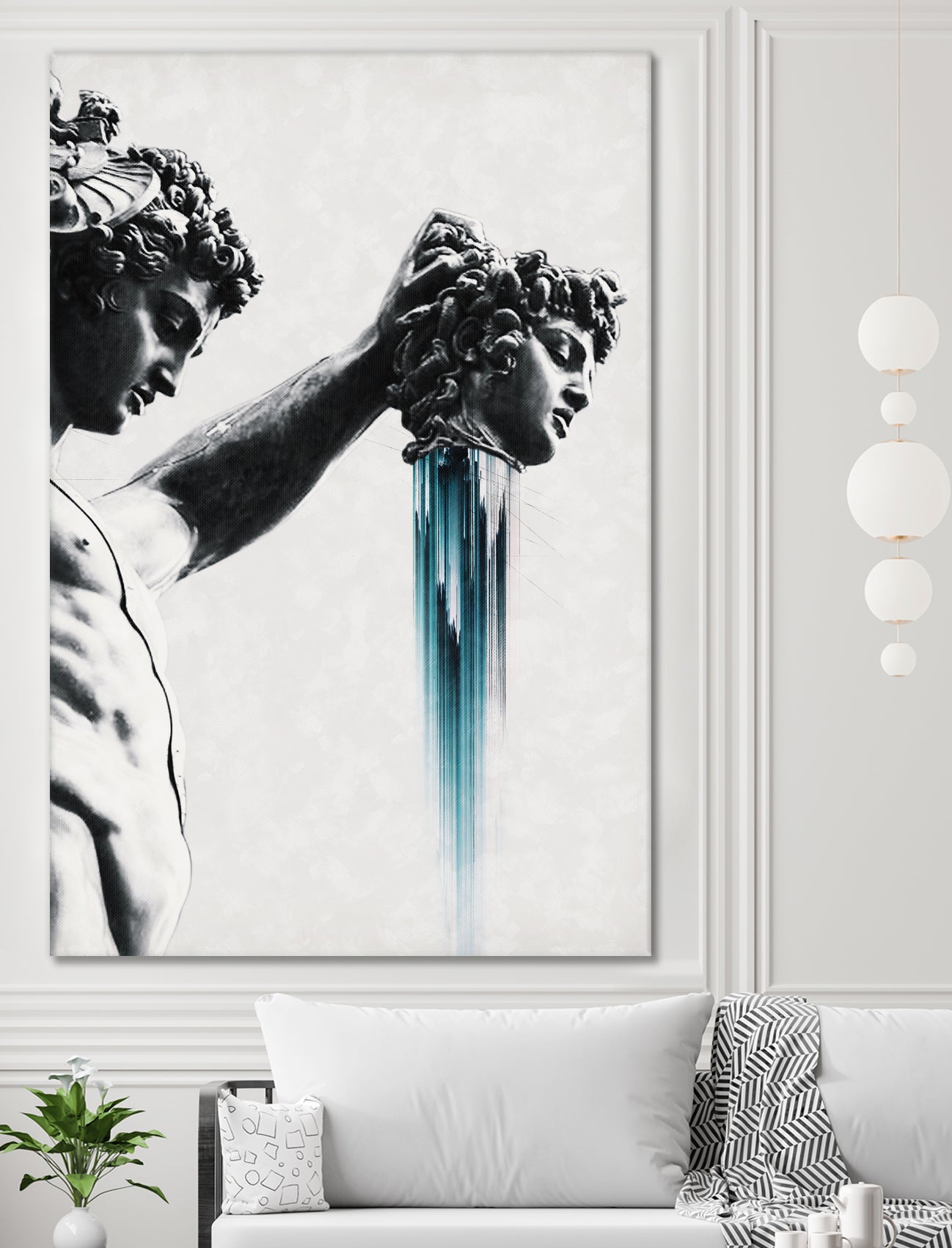 Perseus and  Medusa by Menelaos Trompoukis on GIANT ART - gray digital painting