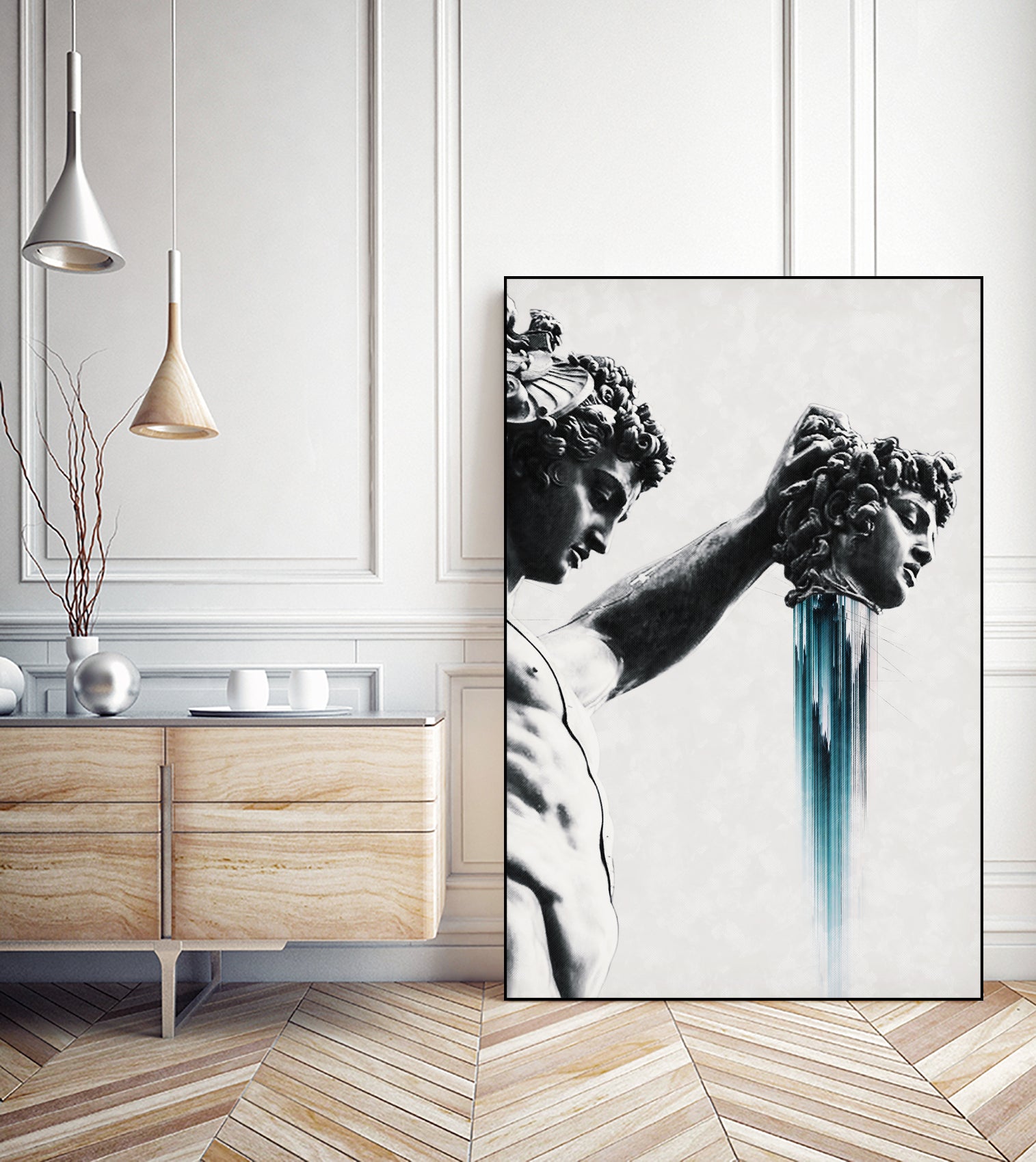 Perseus and  Medusa by Menelaos Trompoukis on GIANT ART - gray digital painting