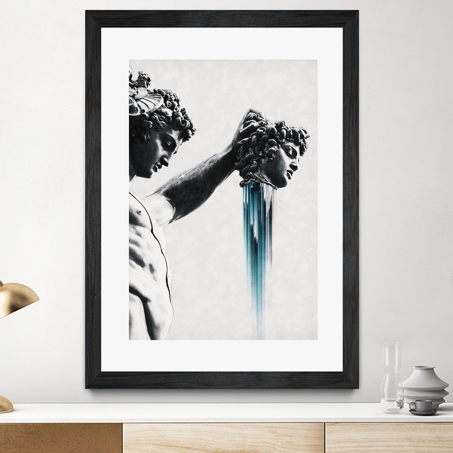 Perseus and  Medusa by Menelaos Trompoukis on GIANT ART - gray digital painting